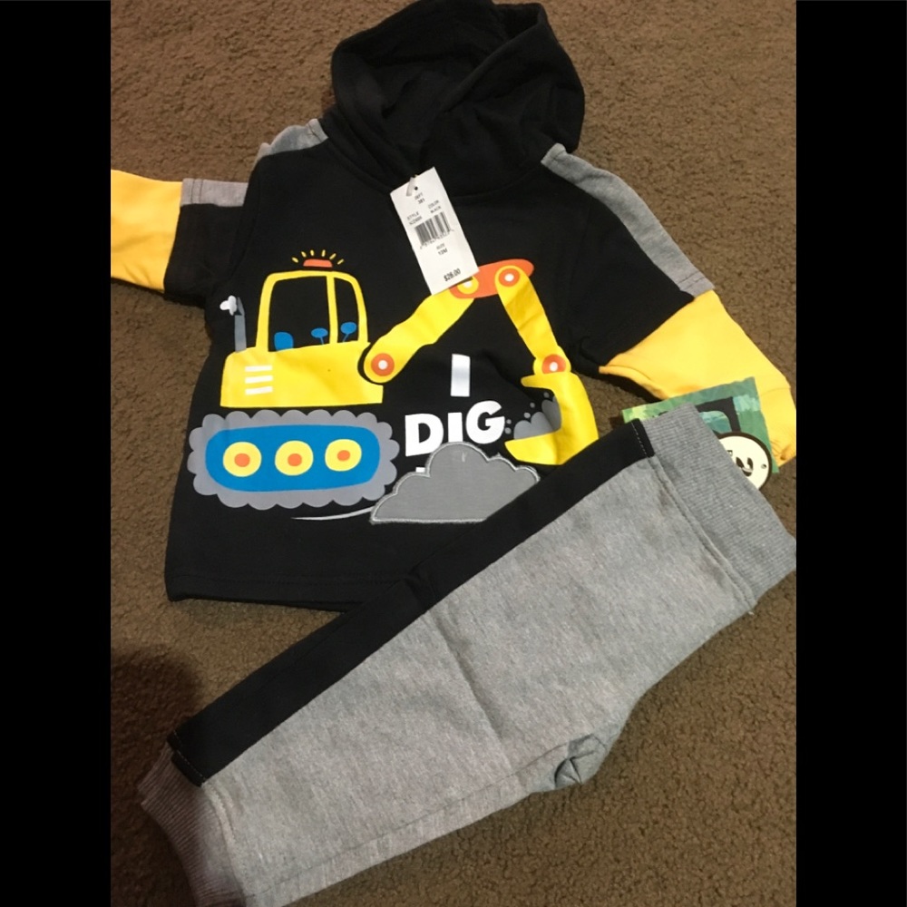 Boys new construction outfit size 12 months